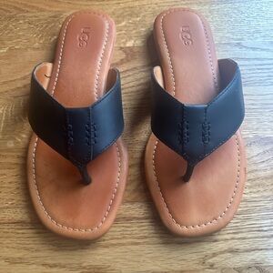 UGG Carey Leather Flip Flop Sandal 6.5